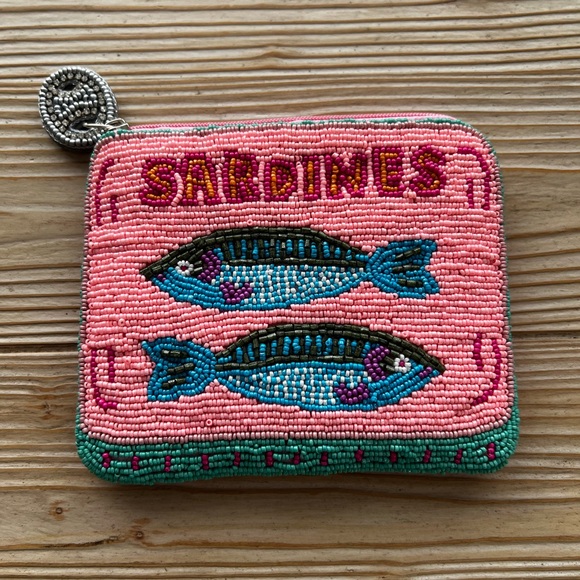 Lily Posh Handbags - Beaded Sardines Coin Pouch Pink Multicolor Zip Pouch